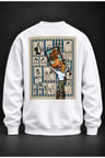 Sunflower Gallery Beyaz Baskılı Sweatshirt