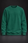Koyu Yeşil Basic Sweatshirt