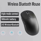 3 Modlu Kablosuz Oyun Mouse Type-C Şarjlı Bluetooth 2.4GHz Dual Mode 6400 DPI Ultra S203 siyah