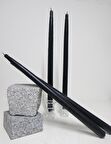 MİSSİ 4 ADET SİYAH UZUN ŞAMDAN MUM SETİ (42 CM)