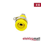 4mm Korumalı Sarı Born Jack - 10 Adet