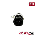 4mm Korumalı Siyah Born Jack - 10 Adet