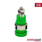 4mm Korumalı Yeşil Born Jack - 10 Adet