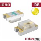 1206 Sarı SMD LED 100 ADET