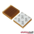 Peltier Uyumlu Alüminyum 4x4cm Soğutucu Gold Renk Termal Çift Taraflı Bantlı