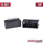Box Header 2x5 10Pin 2.54mm 180C - 10 adet