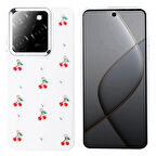 İnfinix Hot 40 Uyumlu Kılıf Airbag Tasarımlı Simli Şeffaf Kutup Kapak