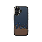 Apple iPhone 16 Plus Uyumlu Kılıf Magsafe Şarj Özellikli Karbon Fiber Görünümlü Antina Kapak