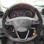 Seat Leon Fr Direksiyon Kılıfı (Alcantra Karbon Yüzüklü)