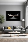 Modern Duvar Tablosu Yatay Kanvas Tekli Salon Mutfak Yatak Odası Ofis Denge Sanatı Siyah Beyaz