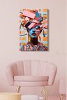Duvar Tablosu Dikey Kanvas Tekli Kuaför Güzellik Salonu Makyaj Pop-Art Modern Soyut Kadın Portre