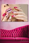 Dekoratif Yatay Kanvas Tablo Tekli Kuaför Güzellik Salonu Makyaj Nail Art Manikür Tasarım 1104