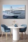 Kanvas Tablo Yatay Tekli Ev Kafe Ofis Beyaz Renkli Geniş Viking Sportfishing Boat 2732