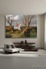 Yatay Kanvas Tablo Tekli Ev Kafe Ofis John Frederick Herring The Suffolk Hunt: Gone Away Eseri 2777