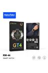 GT4 Amoled Ekran 3 Kordonlu Akıllı Saat Smart Watch (Haino Teko RW44 ) SİYAH KASA 3 KORDON