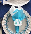 Deniz Kabuğu Peçete Halkası & Peçete Yüzüğü 2'li