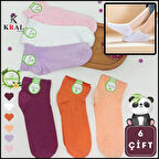 Miss Lana Kız Çocuk Bambu (6 Adet) Görünmez Dikişsiz Parfümlü Yazlık Patik Çorap