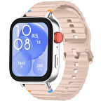 Huawei Watch Fit 3 İle Uyumlu Dalga Desenli Tokalı Yumusaş Soft Silikon Kordon