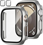 Apple Watch 41MM 7-8-9 SE Seri Uyumlu Starlight 360 Derece Koruma ve Temperli Cam Ekran Koruyucu