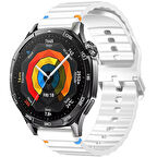 Huawei Watch GT4 46mm İle Uyumlu Dalga Desenli Tokalı Yumusaş Soft Silikon Kordon