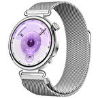 Huawei Watch GT6 41mm Uyumlu Manyetik Milanese Loop Metal Kordon 