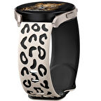 Huawei Watch GT2 GT3 42mm İle Uyumlu Leopar Desenli Silikon Kordon Kayış