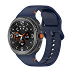 Samsung Galaxy Watch 8 Classic 47mm İle Uyumlu Metal Tokalı Spor Silikon Kordon