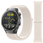 Huawei Watch GT5 Pro 46mm İle Uyumlu Ayarlanabilir Cırt Cırtlı Yumuşak Spor Kumaş Örgü Kordon