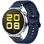 Huawei Watch GT5 41mm İle Uyumlu Dalga Desenli Tokalı Yumusaş Soft Silikon Kordon