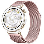 Huawei Watch GT5 Pro 42mm Uyumlu Manyetik Milanese Loop Metal Kordon 