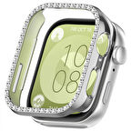 Huawei Watch Fit 3 İle Uyumlu Zarif Kristal Taşlı Kasa Koruyucu Kılıf