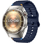 Huawei Watch GT6 Pro 46mm İle Uyumlu Dalga Desenli Tokalı Yumusaş Soft Silikon Kordon