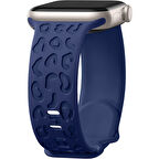 Apple Watch Uyumlu 38 40 41mm Leopar Desenli Yumuşak Silikon Kordon Seri 2 3 4 5 6 Se 7 8 9 10 42mm