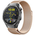 Huawei Watch GT5 Pro 46mm Uyumlu Manyetik Milanese Loop Metal Kordon 