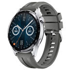 Sneezy Huawei Watch GT3 46mm GT2 46mm İle Uyumlu Spor Silikon Metal Tokalı Soft Saat Kordonu