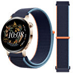 Huawei Watch GT3 42mm GT2 42mm İle Uyumlu Ayarlanabilir Cırt Cırtlı Yumuşak Spor Kumaş Örgü Kordon
