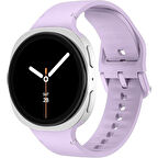 Samsung Galaxy Watch 8 44mm 40mm İle Uyumlu Metal Tokalı PureLux Soft Silikon Kordon