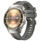 Sneezy Huawei Watch GT6 Pro 46mm İle Uyumlu Spor Silikon Metal Tokalı Soft Saat Kordonu