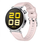 Sneezy Huawei Watch GT4 41mm İle Uyumlu Prism Metal Tokalı Soft Yumuşak Silikon Kordon