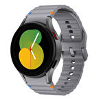 Samsung Galaxy Watch 5 40mm-44mm İle Uyumlu Metal Tokalı Dalgalı Spor Silikon Kordon