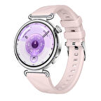 Sneezy Huawei Watch GT6 41mm İle Uyumlu Prism Metal Tokalı Soft Yumuşak Silikon Kordon