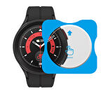Samsung Watch 5 Pro 45mm Uyumlu Kolay Takılabilir Takma Aparatlı Temperli Cam Ekran Koruyucu 