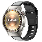 Huawei Watch GT6 Pro 46mm İle Uyumlu Çift Renkli Spor Silikon Kordon Nefes Alabilir Konforlu