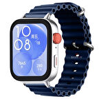 Huawei Watch Fit 3 İle Uyumlu Seaflex Ocean Tokalı Yumuşak Soft Silikon Kordon