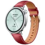 Sneezy Mi Watch S4 41mm İle Uyumlu Starlight Gold Metal Tokalı Deri Zarif Şık Kordon