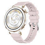 Sneezy Huawei Watch GT5 Pro 42mm İle Uyumlu SoftFlex Metal Tokalı Spor Silikon Akıllı Saat Kordonu