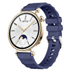 Sneezy Huawei Watch GT4 41mm İle Uyumlu SoftFlex Metal Tokalı Spor Silikon Akıllı Saat Kordonu