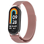 Sneezy Xiaomi Mi Band 8 Uyumlu Metal Hasır Kordon