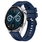 Sneezy Huawei Watch GT3 46mm GT2 46mm İle Uyumlu Spor Silikon Metal Tokalı Soft Saat Kordonu