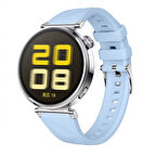 Sneezy Huawei Watch GT5 41mm İle Uyumlu Prism Metal Tokalı Soft Yumuşak Silikon Kordon